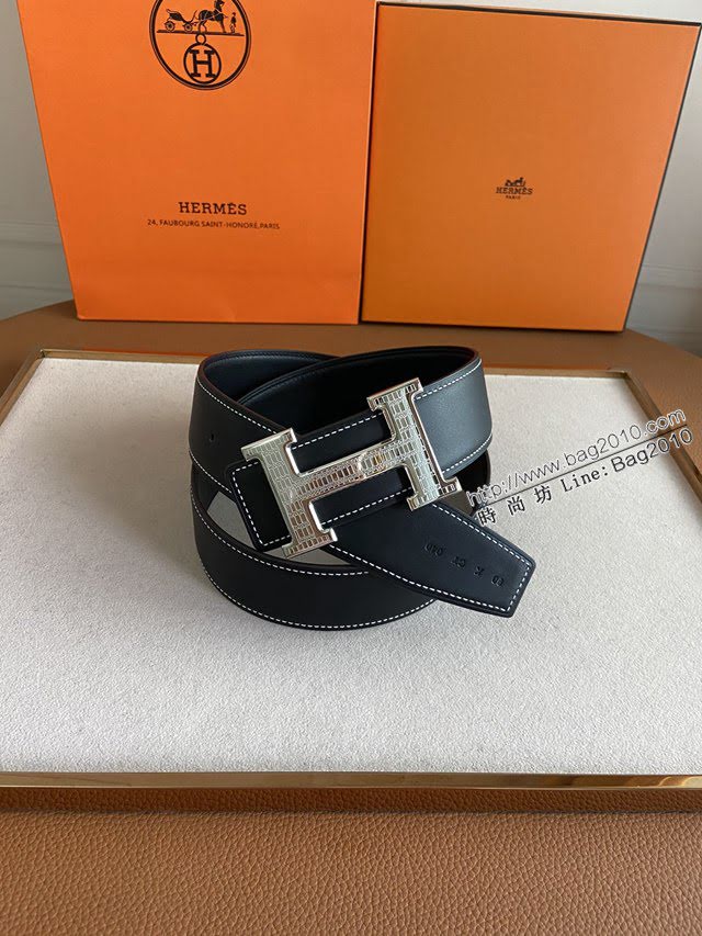 HERMES男士皮帶 愛馬仕H搭扣小牛皮腰帶  jjp1644